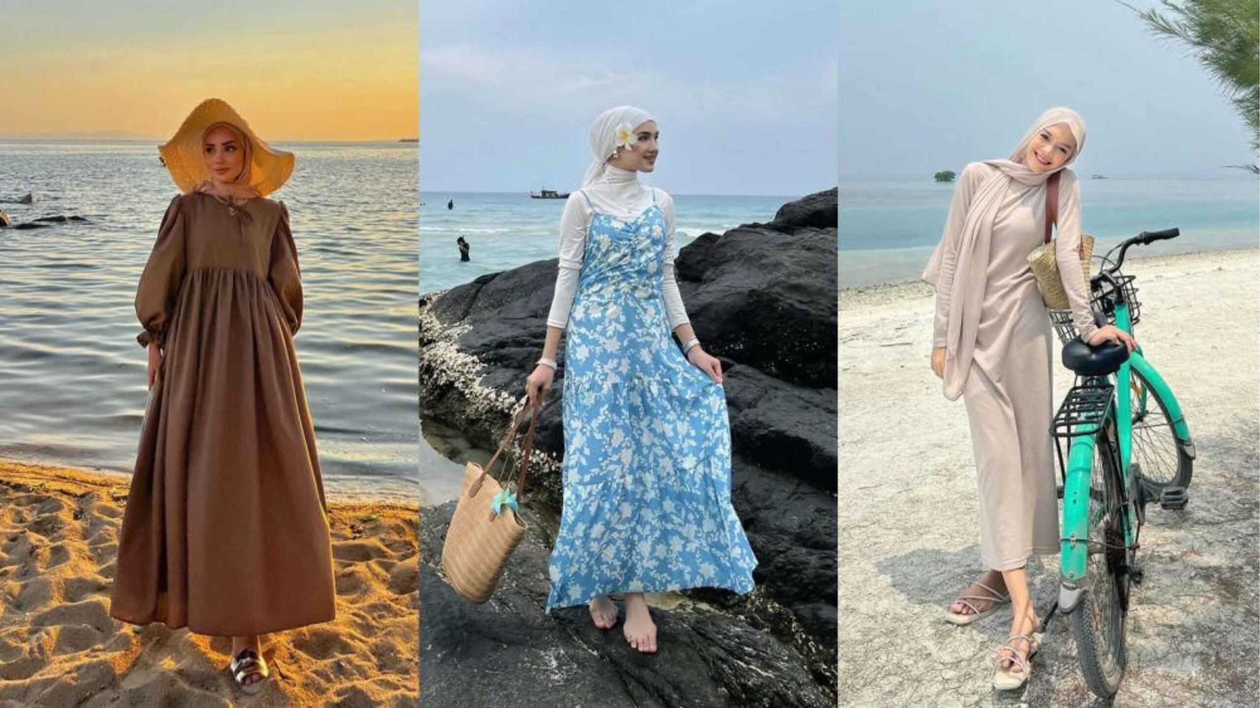 Outfit Pantai Wanita Berhijab