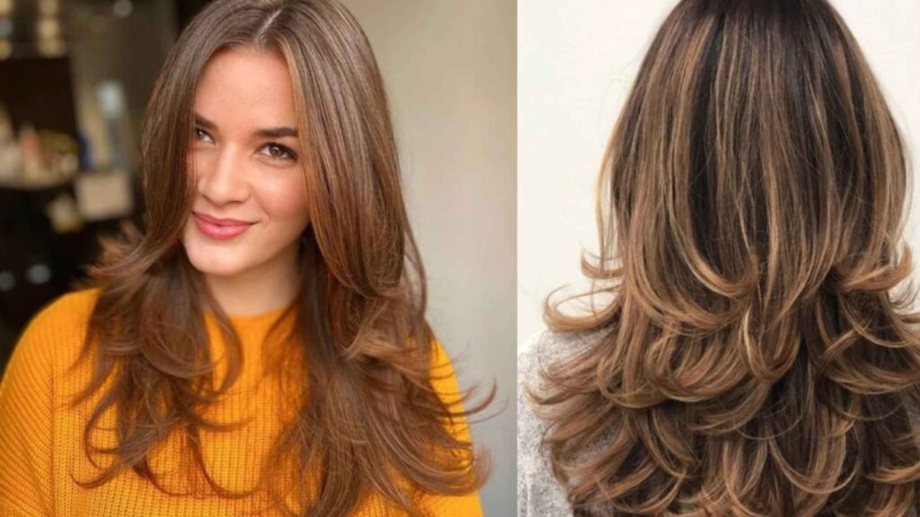 Gaya Rambut Layer Panjang