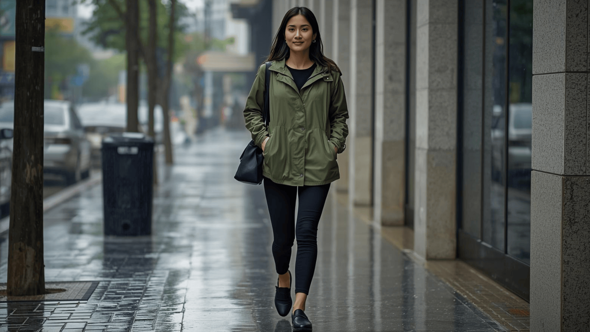 Gaya berpakaian wanita saat musim hujan